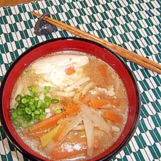 きんぴら味噌うどん